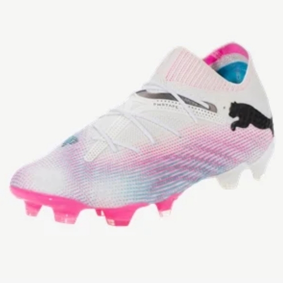 Puma White and Pink Soccer Cleats Size Women's 9.5 Men's 8